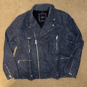 DKNY Blue Biker Jacket